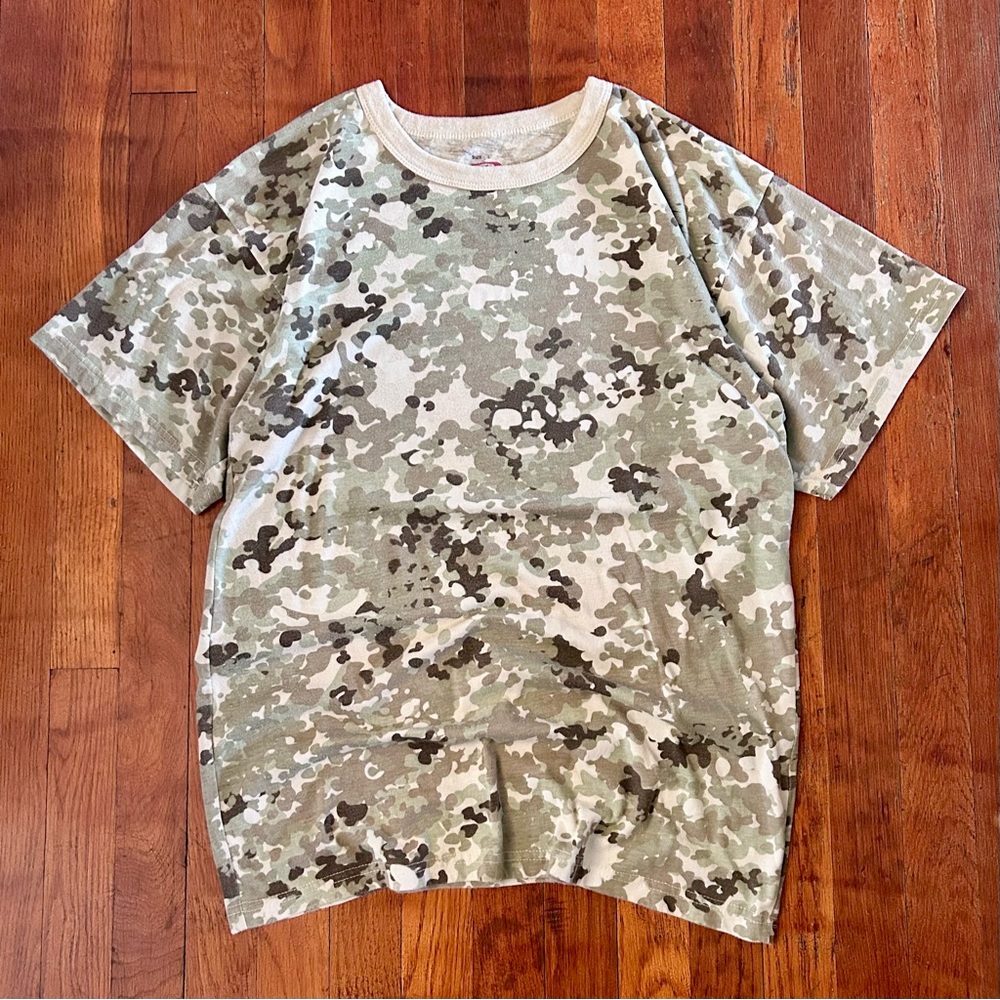 Vintage Rothco Total Terrain Military Camouflage Camo Outdoor Hunting T-shirt M